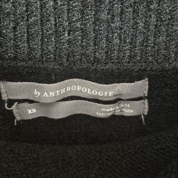 Anthropologie Charcoal Off-Shoulder Sweater - Picture 2 of 5